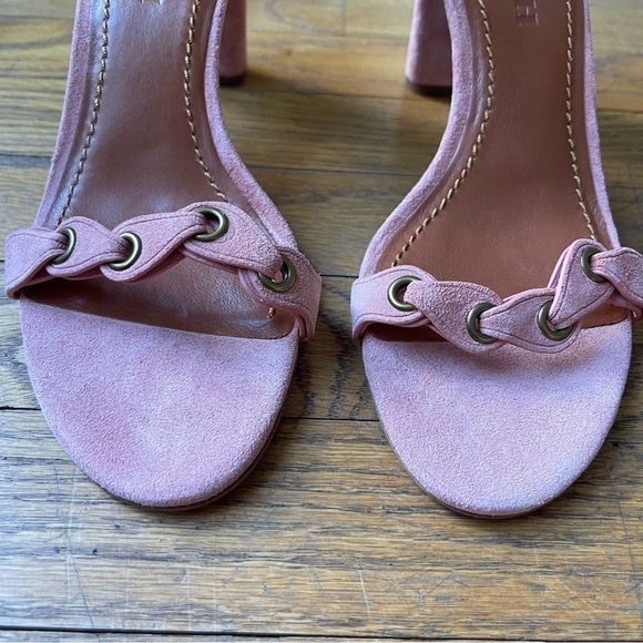 NEW Coach Link Pink Peony Suede Heel Size 8 NWOT - Picture 4 of 9